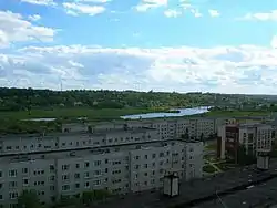View of Dorogobuzh. The Dnieper River can be seen in the background.