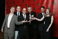 Doug Berman, Carl Kasell, Peter Sagal, Rod Abid, Philipp Goedicke, and Emily Ecton at the 67th Annual Peabody Awards Luncheon in 2008
