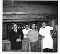 Douglas, Roy, and Gilbert Behind the Bar c.1950