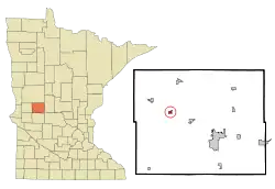 Location of Brandon, Minnesota