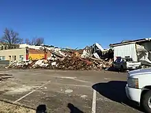 Image 13EF3 damage to businesses in downtown Dresden, Tennessee. (from Tornado outbreak of December 10–11, 2021)