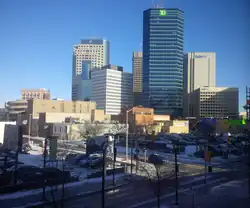 Downtown Winnipeg skyline in 2019