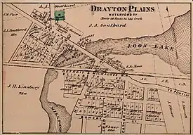 Map of Drayton Plains in 1872