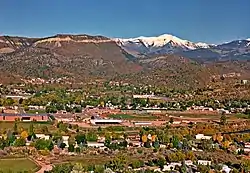 Durango as seen from Rim Drive.