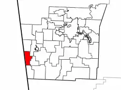 Location of Dutch Mills Township in Washington County