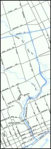map of roadways in Toronto in 1955 including new Don Valley Parkway project
