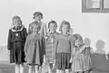 A group of girls in rural Poland, 1959