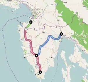 E751 runs through Istria and Slovenian Littoral