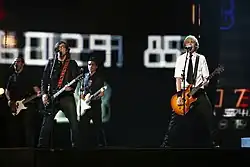 Anonymous performing at the Eurovision Song Contest 2007 in Helsinki.