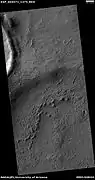 Odd shapes, as seen by HiRISE under HiWish program part of this image is enlarged in next image.