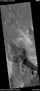 Channel that enters Kasimov Crater, as seen by HiRISE under HiWish program