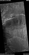 Wide view of linear features, as seen by HiRISE under HiWish program