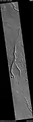 Channels, as seen by HiRISE under HiWish program  The channel in places seems to disappear and then reappear.  Water was probably flowing underground.