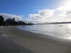 Long Beach and the eastern shoreline in 2014.