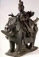 Toyong, Earthenware of a person on horseback, Silla of Three kingdom period,