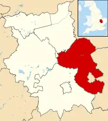 East Cambridgeshire shown within Cambridgeshire