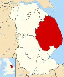 Shown within the ceremonial county of Lincolnshire