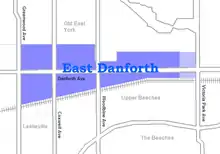 Map of East Danforth
