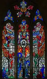 East window, depicting the cruxificion