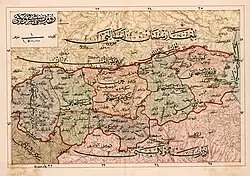 Administrative subdivisions of Eastern Rumelia in 1907