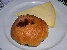Image 16Eccles cake and Lancashire cheese at a restaurant (from Lancashire cheese)