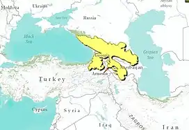 Ecoregion territory (in yellow)