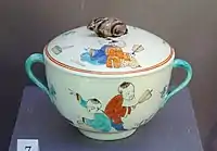 Chinoiserie ecuelle (matching saucer not shown), France, Chantilly porcelain, c. 1735–1740, soft-paste porcelain