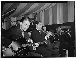 Brad Gowans (at right), at Eddie Condon's, New York, ca. 1946