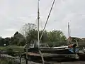 Edith May sailing Barge at Lower Halstow at low tide.