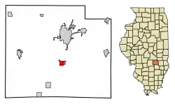 Location of Watson in Effingham County, Illinois.