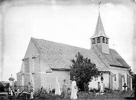 The church in Champmotteux, in the early 20th century