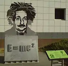 Einstein sculpture in Science Garden at Questacon