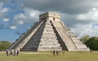 Image 66Mesoamerican step-pyramid nicknamed El Castillo at Chichen Itza (from Portal:Architecture/Ancient images)