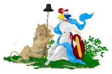 Dutch Maiden, the national symbol of the Batavian Republic, bearing the fasces