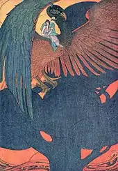 "The griffin carried them over the Red Sea", Soaring Lark for Grimm's Fairy Tales, 1920