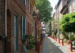 Elfreth's Alley, "Our nation's oldest residential street", 1702–1836