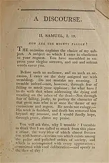 Opening text of 1804 sermon