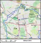 Map 6. Eltham in 2014 Source OpenStreetMap