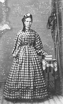 Emma Metcalf, photograph by Charles L. Weed, 1865.