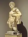 Statue of Roman emperor Hadrian in the museum