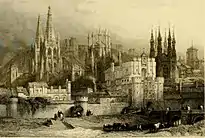 Entrance to Burgos by David Roberts, c. 1838