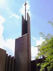 Steeple of Epiphany Roman Catholic Church  "The most positive modernist religious statement on Manhattan Island to date."
