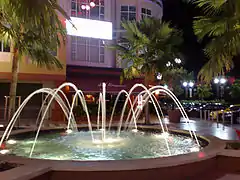 A fountain at one end of Era Walk