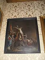 Erection of the cross (1683) by Adriaen Backer