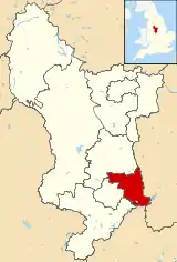 Shown within Derbyshire