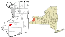 Location in Erie County and the state of New York