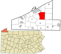 Location in Erie County and the U.S. state of Pennsylvania