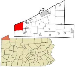 Location in Erie County and the U.S. state of Pennsylvania