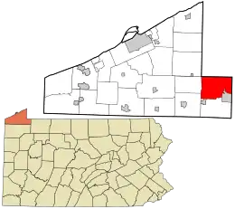 Location in Erie County and the U.S. state of Pennsylvania