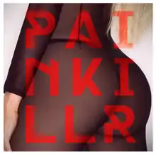 A woman's buttocks appears wearing a thong with a shear black suit worn over it; the title of the song appears in a red font in front of the woman.